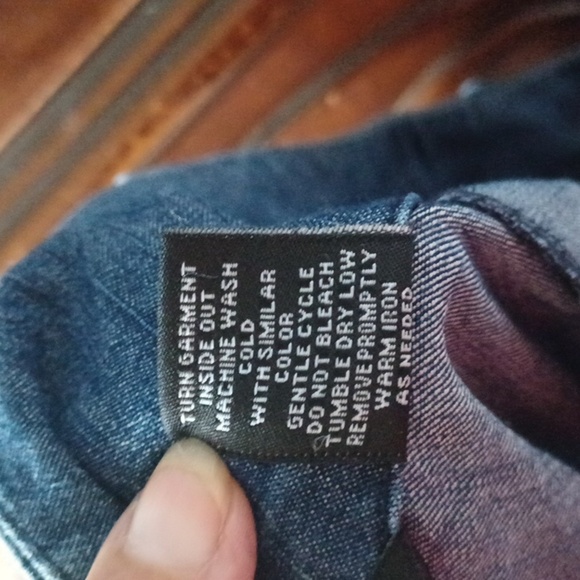 Larry Levine Wide leg Jeans Stretch, 36" waist, 31" inseam, 12" rise - Picture 5 of 7